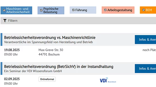 Neuer Seminarkalender online